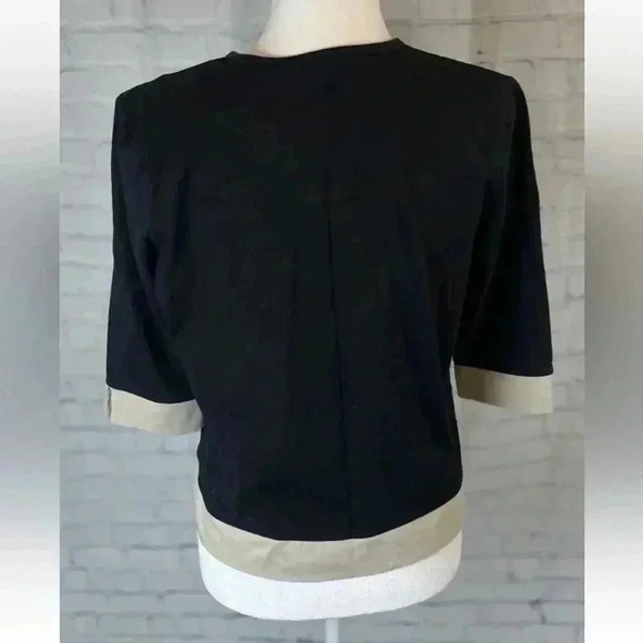 Vintage Onque Casuals Black Button Cardigan Monkeys Bananas Palm Trees Woman’s S - Picture 7 of 12